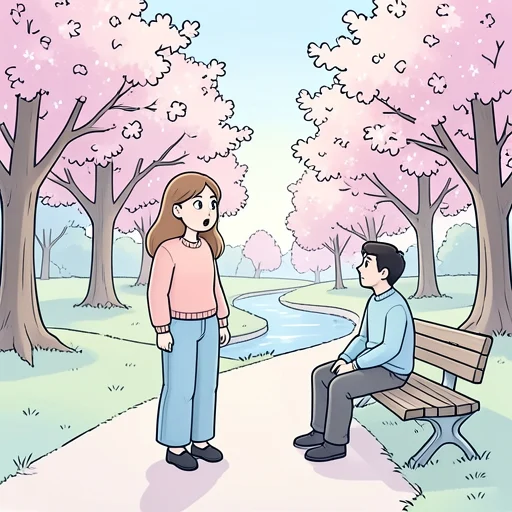 彼女、偶然の出会いに運命を感じた - Bildwörterbuch