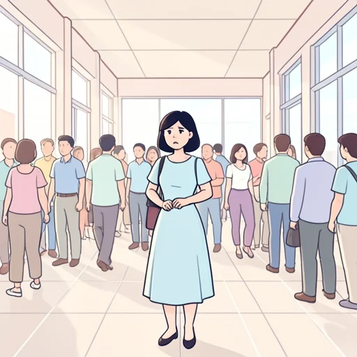 彼女、人込みの中で彼を探した - Bildwörterbuch
