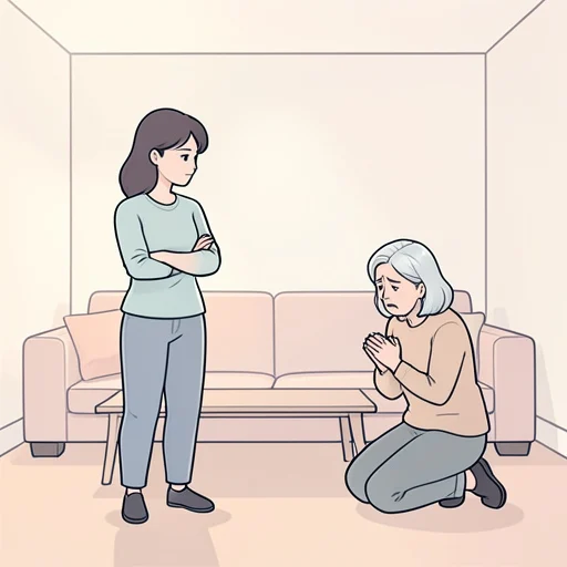 彼女、意地を張って謝らなかった - Bildwörterbuch
