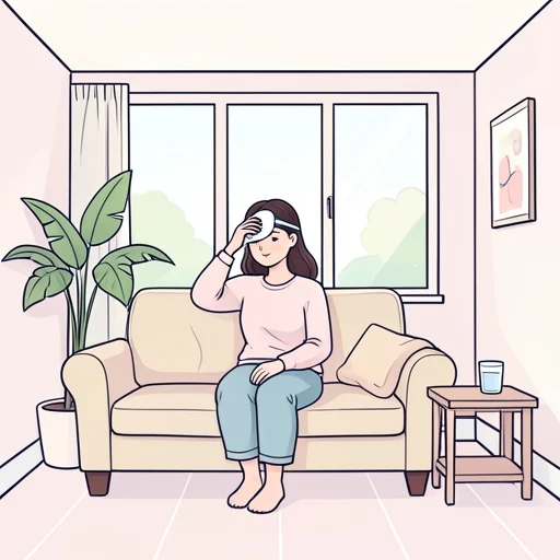 彼女、痛むところを冷やして様子を見た - Bildwörterbuch