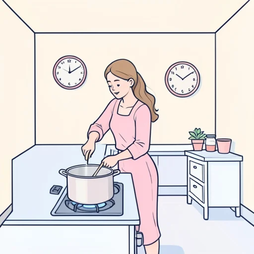 彼女、時間を目で計って終わった - Bildwörterbuch