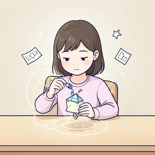 彼女、磁気を利用して工作した - Bildwörterbuch