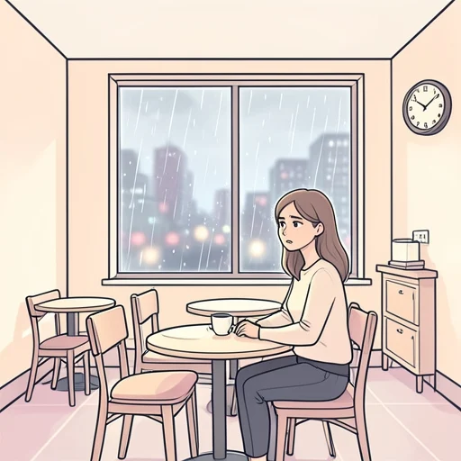 彼女、実際には彼は来ないかもしれない - Bildwörterbuch