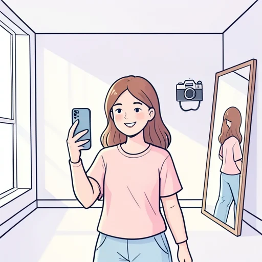 彼女、カメラにきれいに写ってる - Bildwörterbuch
