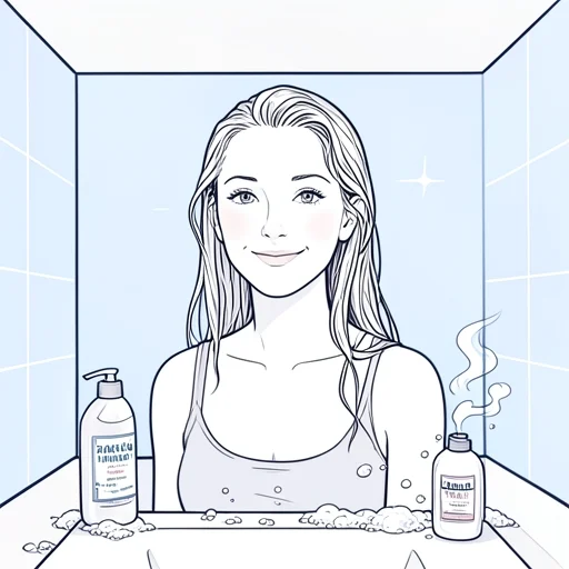 彼女、髪を洗った後、シャンプーのいい匂いがした - Bildwörterbuch