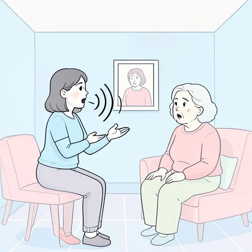 彼女女の声は母親にそっくりで一目で誰の子か分かった - Bildwörterbuch