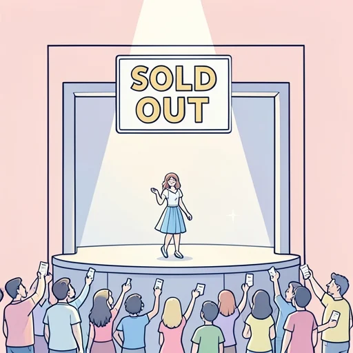 彼女女の公演はチケットが即完売するほどの人気ぶりだった - Bildwörterbuch