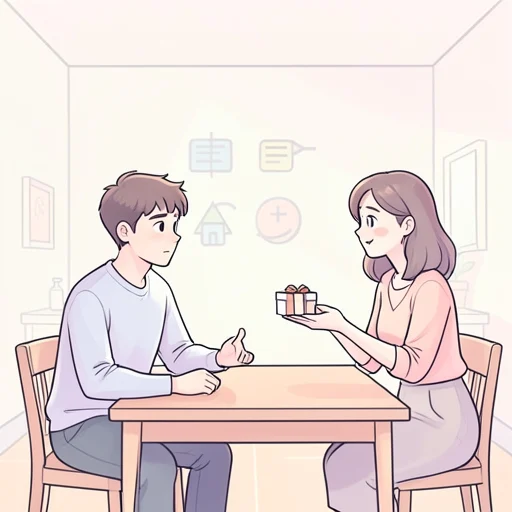 彼女の頼みを断った - Bildwörterbuch