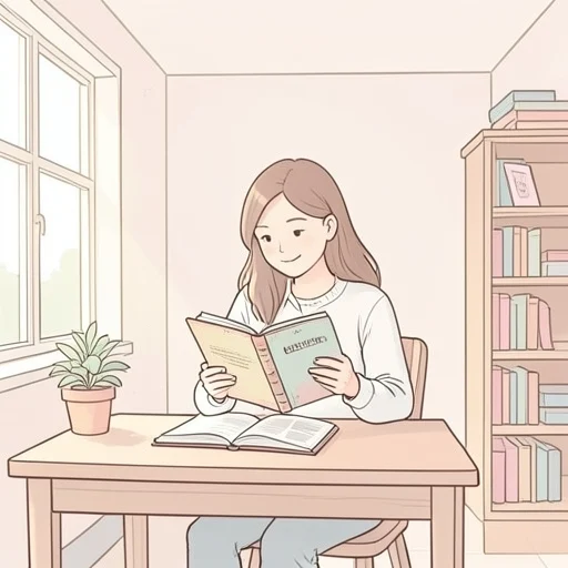 彼女女の机にはいつでも辞書を具えていた - Bildwörterbuch