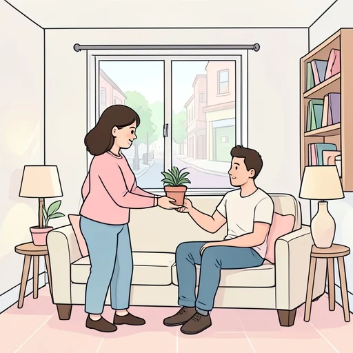 彼女女は彼に再びチャンスを与えることにした - Bildwörterbuch