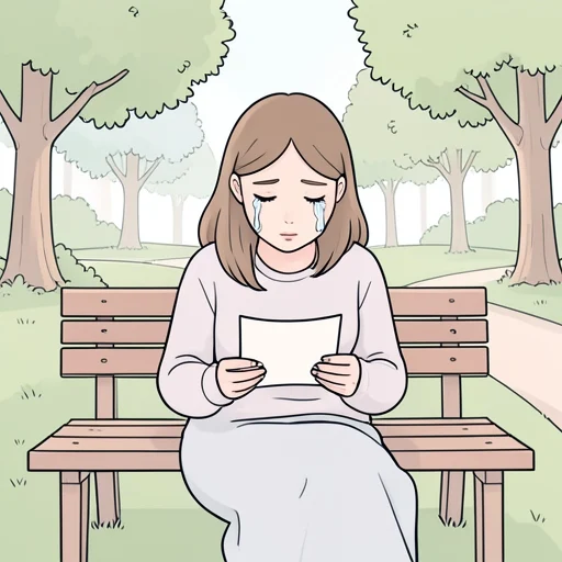 彼女女は彼の言葉に涙を流した - Bildwörterbuch