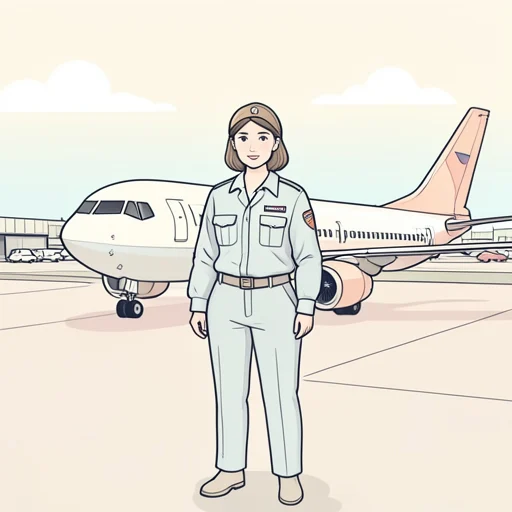 彼女は航空業界で働いてる - Bildwörterbuch