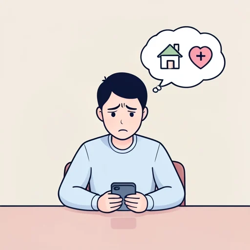 彼女からの返信がなくて不安でしょうがない - Bildwörterbuch