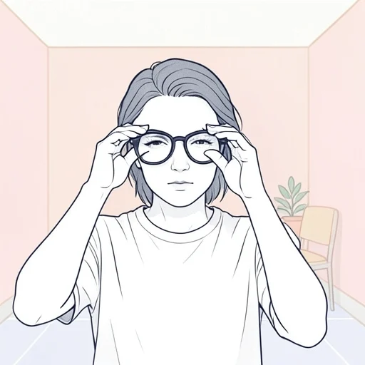 彼女、近視のせいで目が悪くなった - Bildwörterbuch