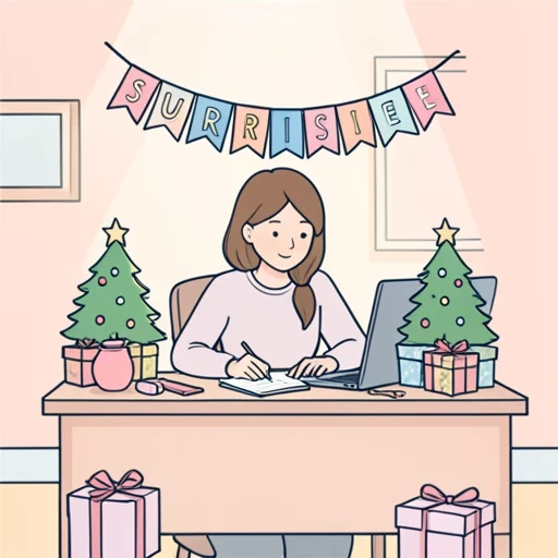 彼女、クリスマスにサプライズパーティーを企画してる - Bildwörterbuch