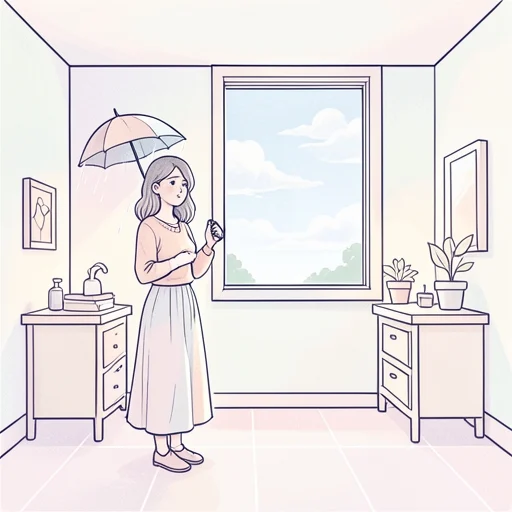彼女、もしかすると明日は雨かもって - Bildwörterbuch