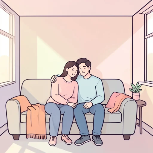 彼女に寄り添って支えた - Bildwörterbuch