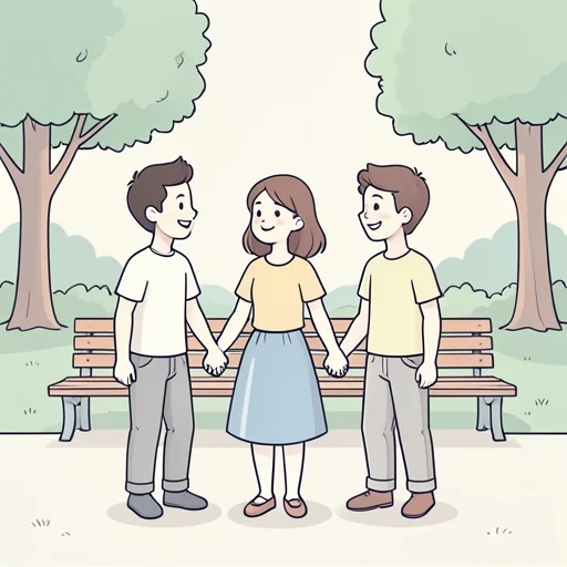 彼女には信頼できる仲間がいる - Bildwörterbuch