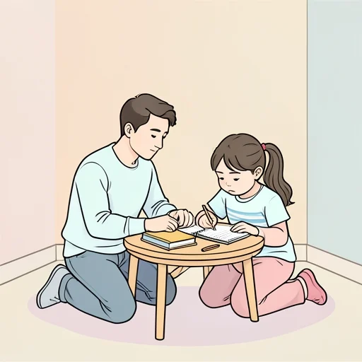 彼女の父親は彼女が小さい頃から教育に熱心だった - Bildwörterbuch