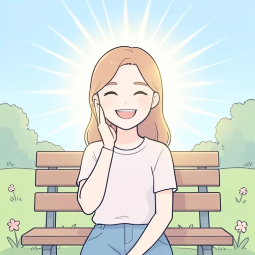 彼女の笑顔がまぶしかった - Bildwörterbuch