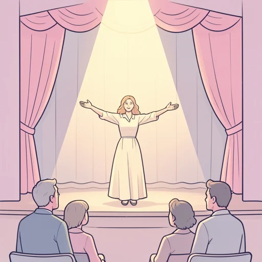 彼女の演技は素晴らしかった - Bildwörterbuch