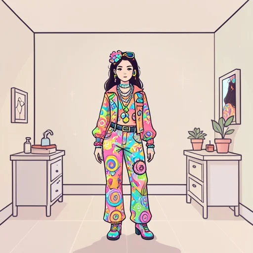 彼女の服装は少し派手すぎる - Bildwörterbuch
