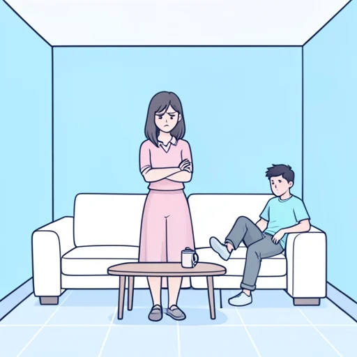 彼女の不作法な態度に怒った - Bildwörterbuch