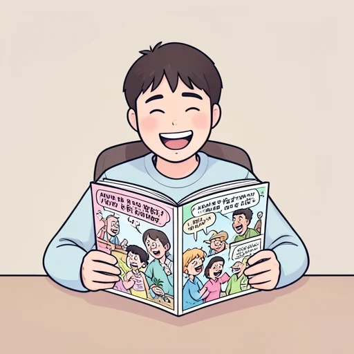 彼女の話には独特のユーモアがある - Bildwörterbuch