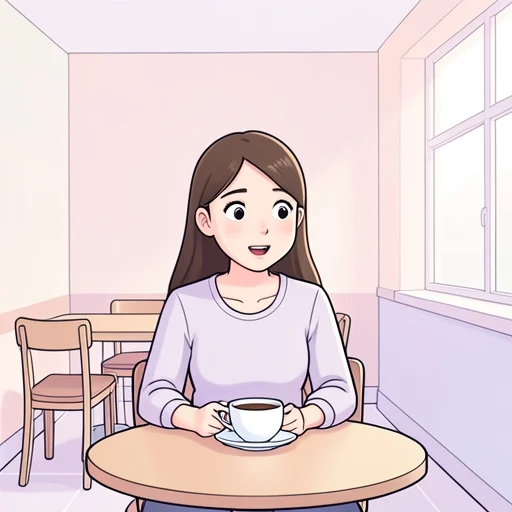 彼女の表情がふっと変わった - Bildwörterbuch