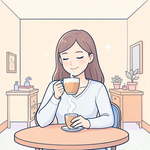 彼女の表情が柔らかくなった - Bildwörterbuch