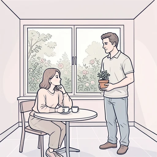 彼女の意をくんで、動くことにした - Bildwörterbuch