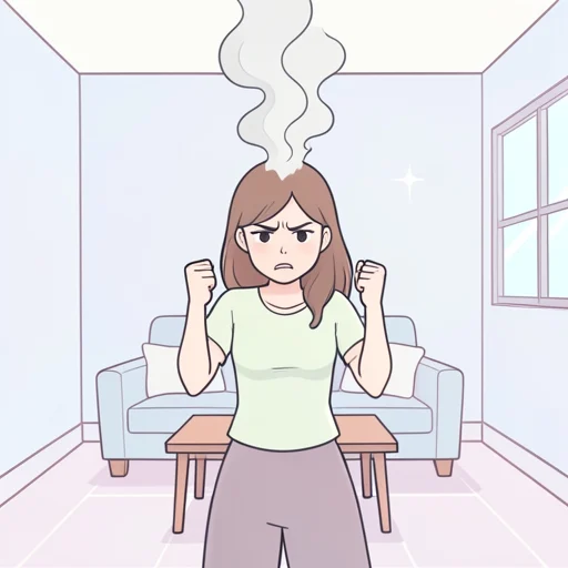 彼女の怒りが爆発しそうだった - Bildwörterbuch
