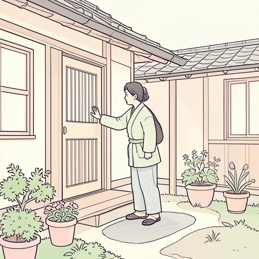 彼女の実家を訪ねた - Bildwörterbuch