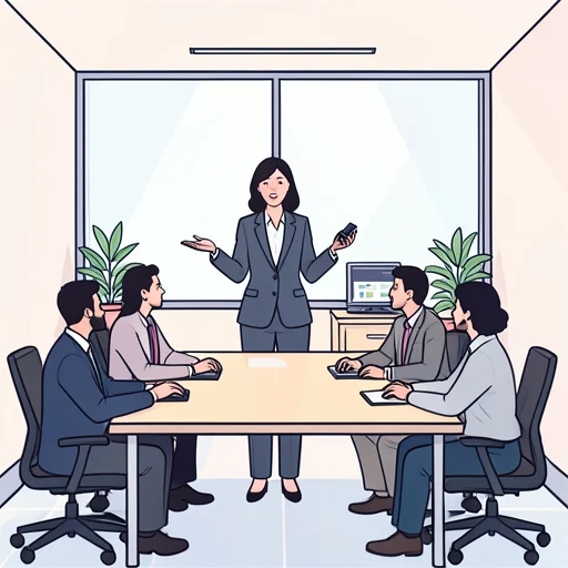 彼女の会社の中心人物として活躍してる - Bildwörterbuch