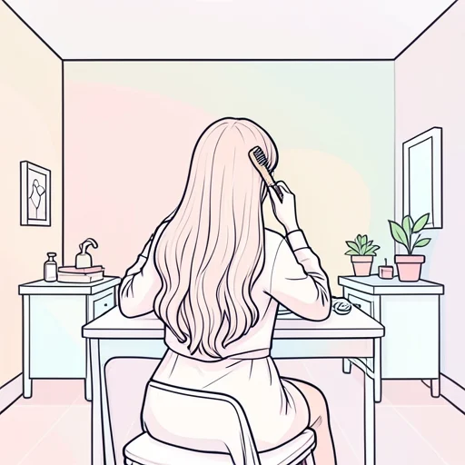 彼女の髪は長い - Bildwörterbuch