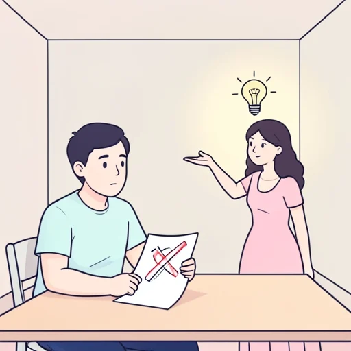 彼女の考えに反対です。 - 그림 사전