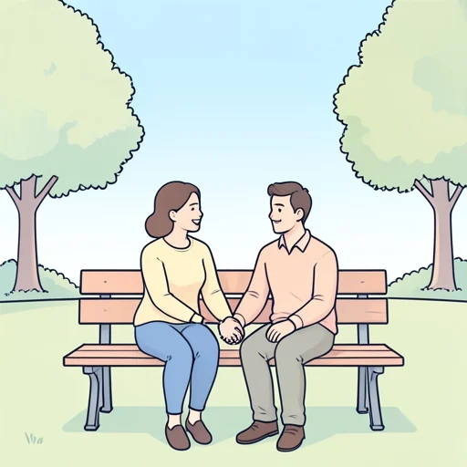 彼女の気持ちと等しい愛を感じた - Bildwörterbuch