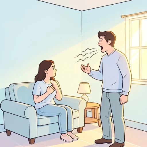 彼女の声が震えてるのが分かった - Bildwörterbuch