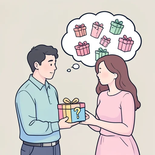 彼女の好みを理解できないと、いいプレゼントは選べない - Bildwörterbuch