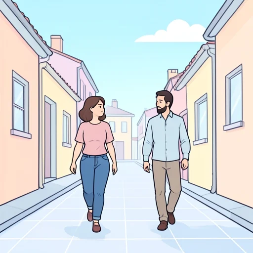 彼女のことが街で見かけると思ってしまう - Bildwörterbuch