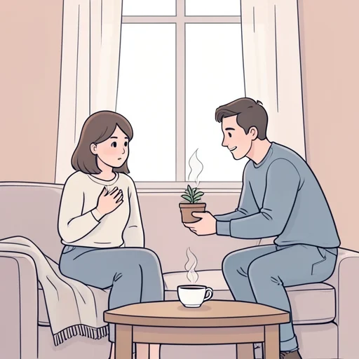 彼女のことを他人とは思えなくなってきてる - Bildwörterbuch