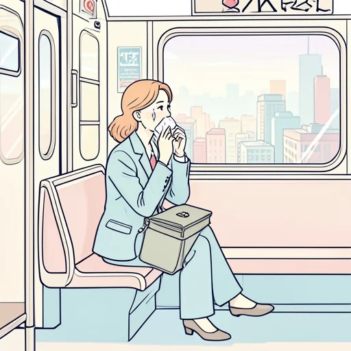 毎日地下鉄で会社に通います。 - Bildwörterbuch