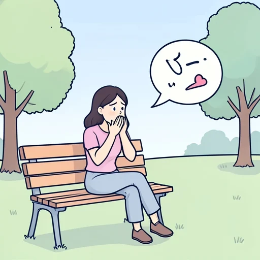彼女の言葉にショックを受けた - Bildwörterbuch