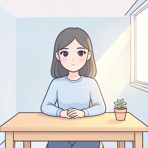 彼女の目は真っ直ぐにこちらを見ていた - Bildwörterbuch