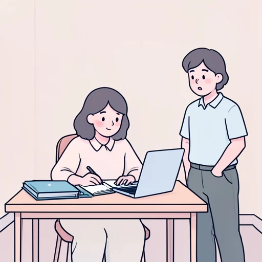 彼女の作家としての才能に注目してる - Bildwörterbuch