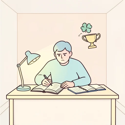 彼女の成功は単なる運ではなく努力の結果だ - Bildwörterbuch