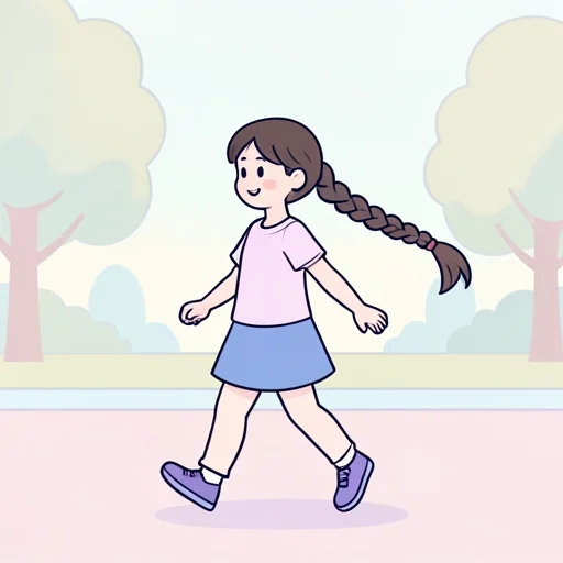 彼女の尻尾みたいな三つ編み - Bildwörterbuch