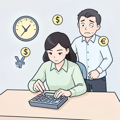 彼女の通貨換算の計算が早すぎて追いつけない - Bildwörterbuch
