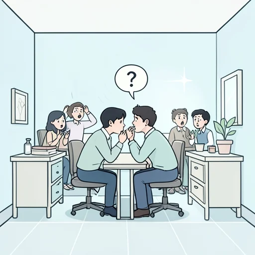 彼女の噂が社内に広まった - Bildwörterbuch