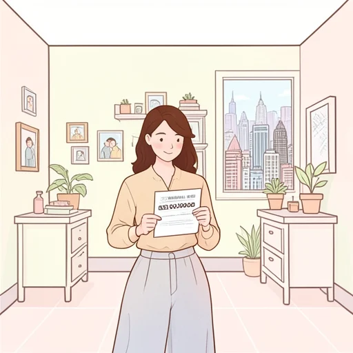 彼女の家賃は都心に比べるとかなり安くて助かってる - Bildwörterbuch